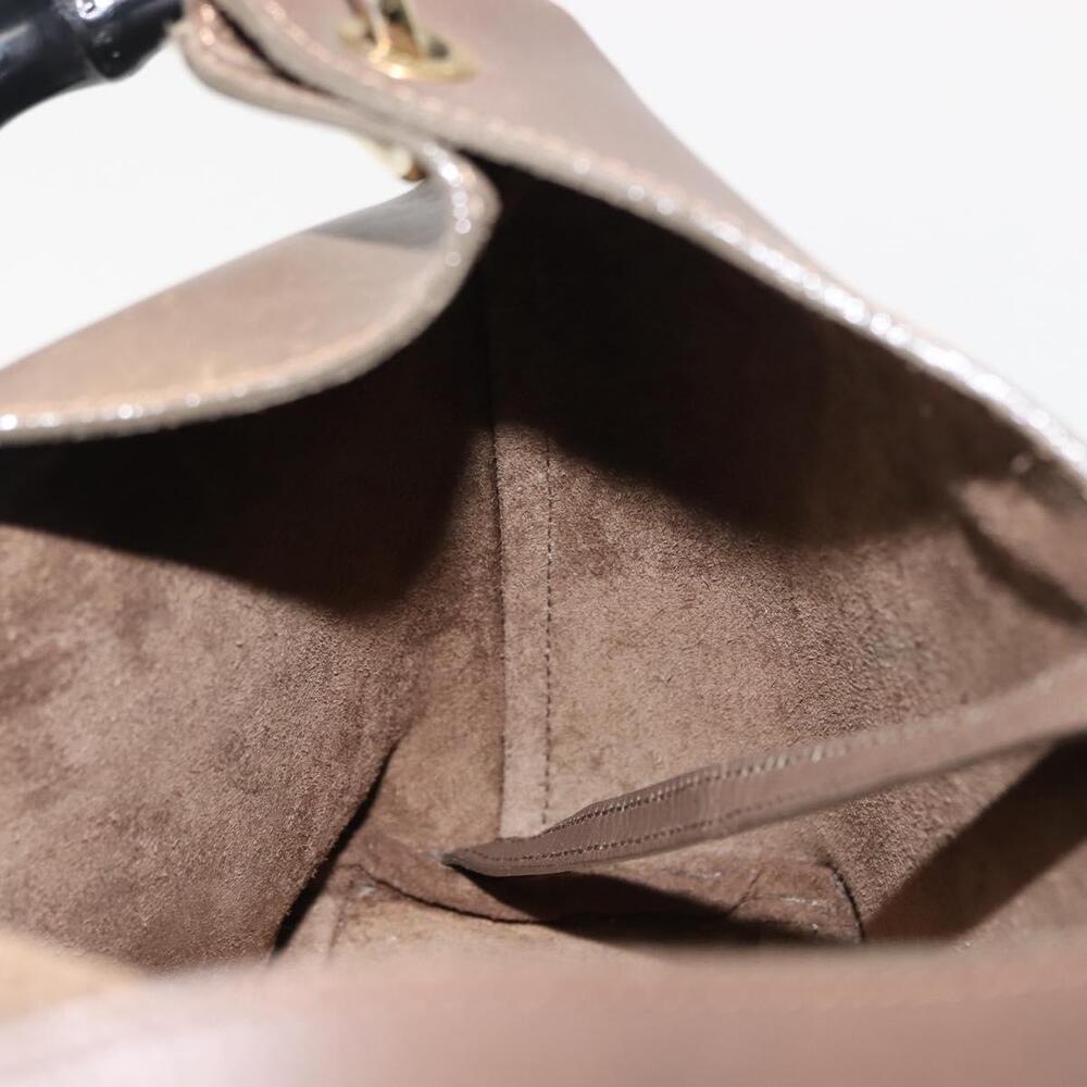 GUCCI Bamboo Hand Bag Leather Brown Gold 001 2058 1883 0 Auth ep11407 - Picture 11 of 16